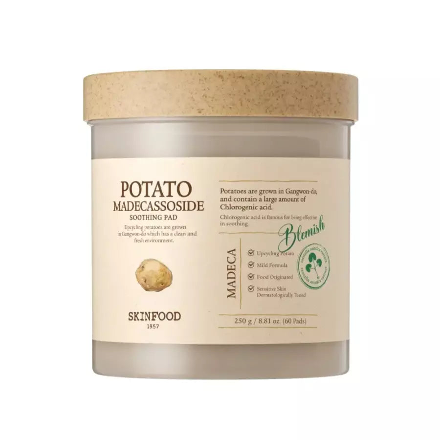 SKINFOOD Potato Madecassoside Soothing Pad (60 sheets)