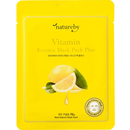 Natureby Vitamin Essence Mask Pack Plus - Brightening & Hydrating Sheet Mask (23g)