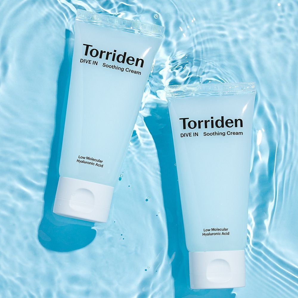 Torriden DIVE-IN Low Molecular Hyaluronic Acid Soothing Cream (Tube Type) 100ml (2 Pieces)