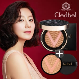 Cledbel Glow Power Lift V Cushion Black SPF50+ PA+++ #21 (Main + Refill)
