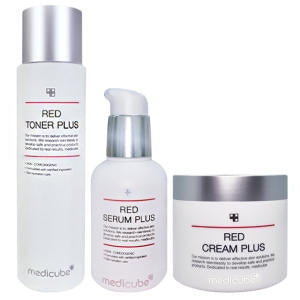 Medicube Red Plus Basic 3-Step Skincare Set (Toner, Serum, Cream)
