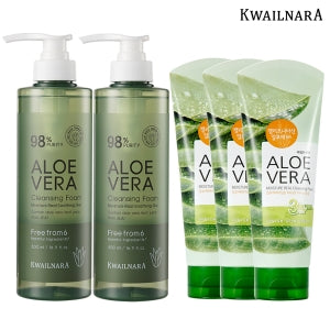 Gwailnara Aloe Refreshing Cleansing Foam Jumbo Set (2x 500ml + 150ml)