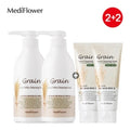 MediFlower Jumbo Milky Cleansing Foam (500ml x 2) & Grain Cleansing Foam (150ml x 2) Set
