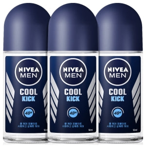 NIVEA MEN Deodorant Roll-On Cool Kick 50ml (3-Pack)