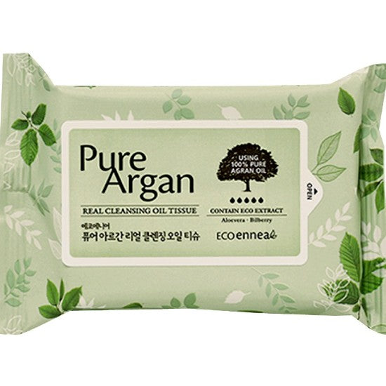 GWAILNARA Eco-Enie Pure Argan Real Cleansing Oil Tissues (20 Sheets)