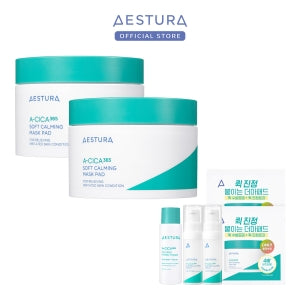 AESTURA A-CICA365 Quick Soothing Facial Pad 60 Sheets x2 (Dual Pack)