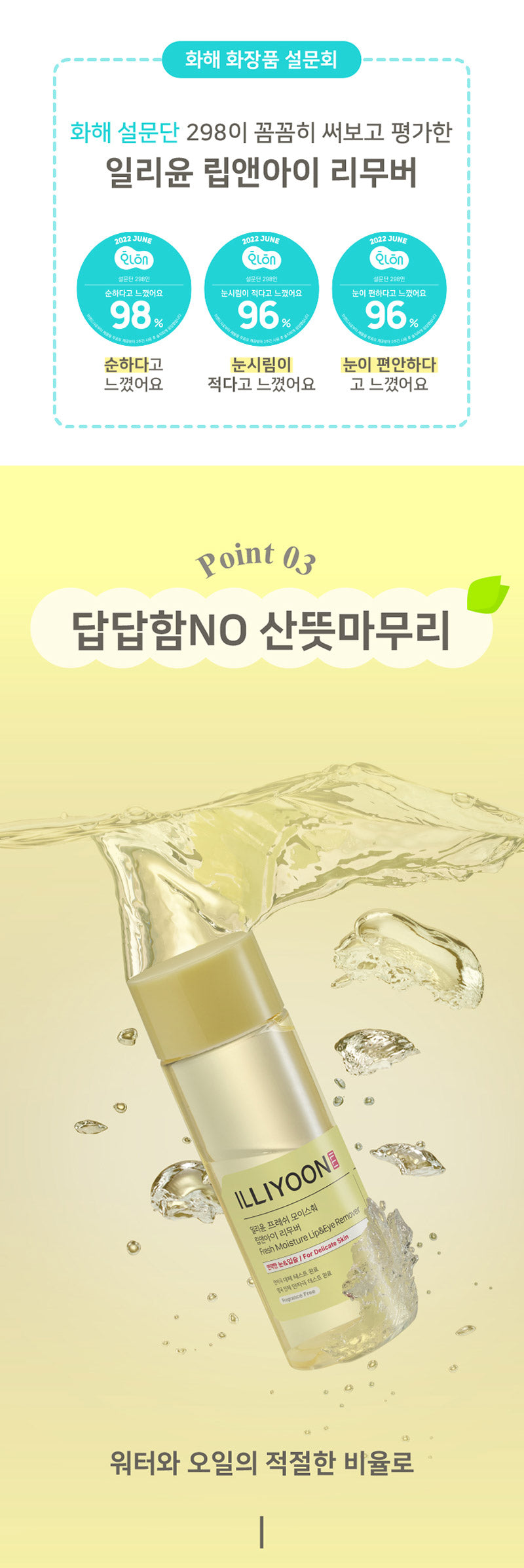 Illiyoon Fresh Moisture Lip & Eye Remover 300ml