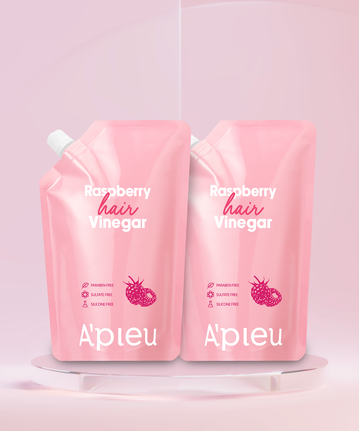A'Pieu Raspberry Hair Vinegar Refill 400ml x 2