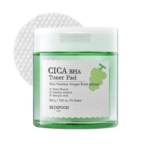 SKINFOOD Shine Muscat Cica BHA Toner Pad 70 sheets