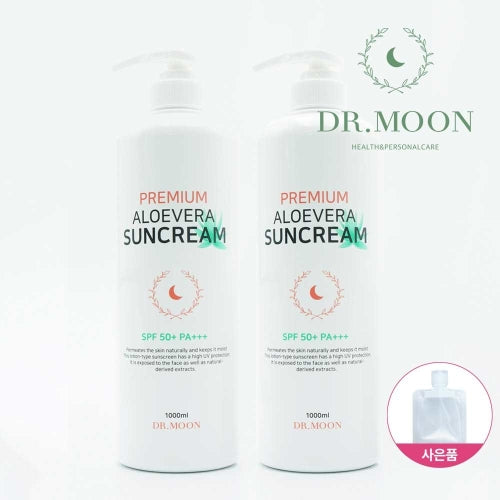 Dr. Moon Premium Aloe Vera Sun Cream 1000ml (2 Packs)