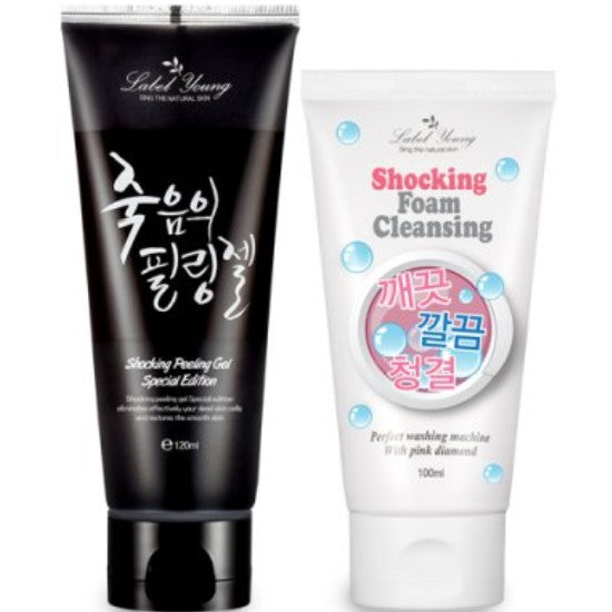 Label Young Shocking Death Peeling Gel & Foam Cleansing 2-Piece Set (120ml + 100ml)