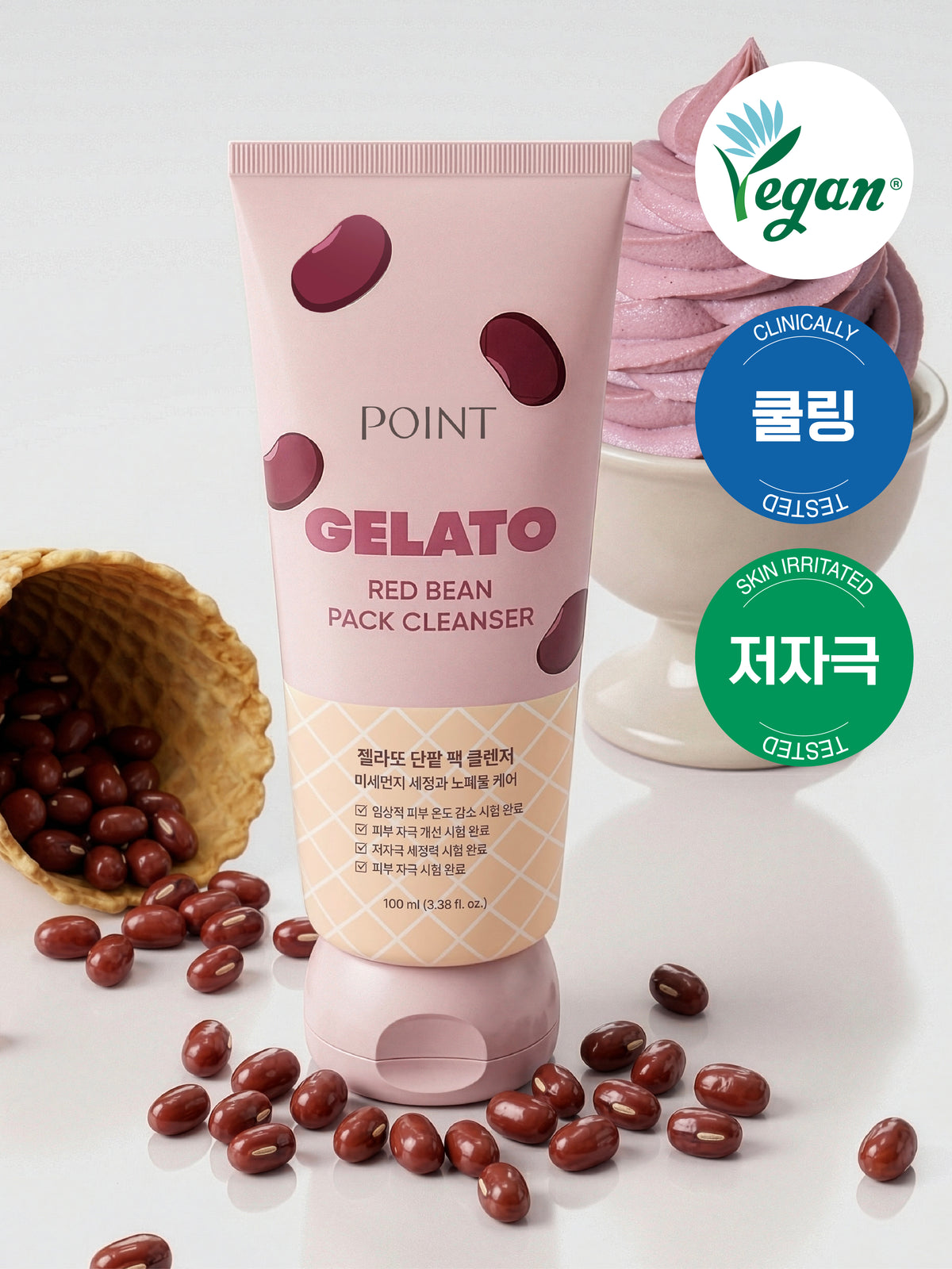 POINT Gelato Sweet Red Bean Pack Cleanser 100 ml