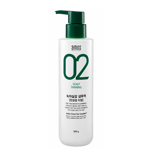 AMOS PROFESSIONAL Green Tea Feel Shampoo for Sensitive Scalp 500ml