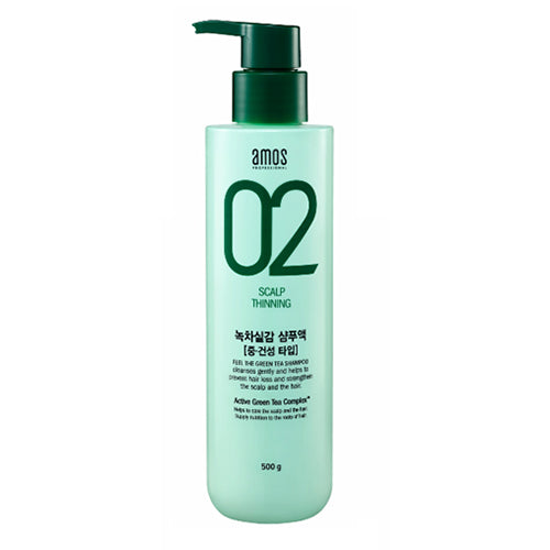 AMOS PROFESSIONAL The Green Tea Feel Anti-Hair Loss Shampoo for Normal to Dry Scalp 500ml