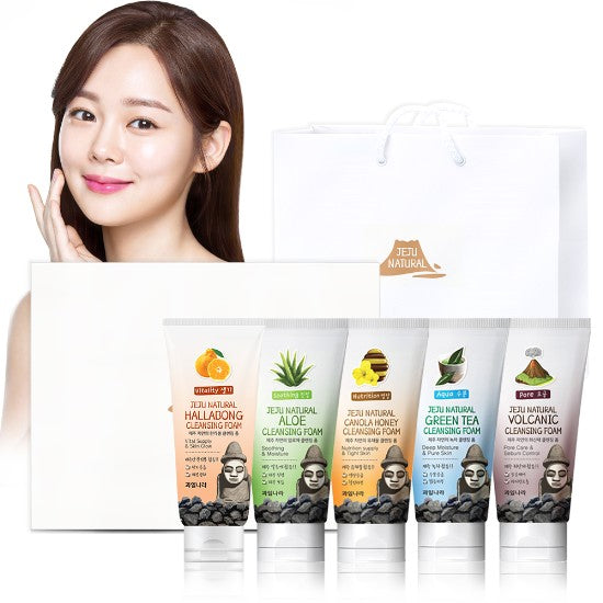 Fruitland Jeju Natural Foam Cleanser 5-Piece Gift Set (5 x 100ml)