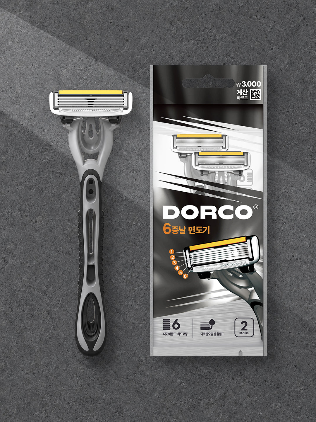 Dorco Pace 6 Men's Razor - 2 Pack