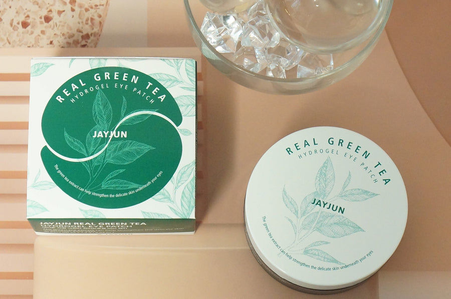 Jayjun Green Tea Hydrogel Eye Patches (60 Sheets) - Brightening & Anti-Wrinkle