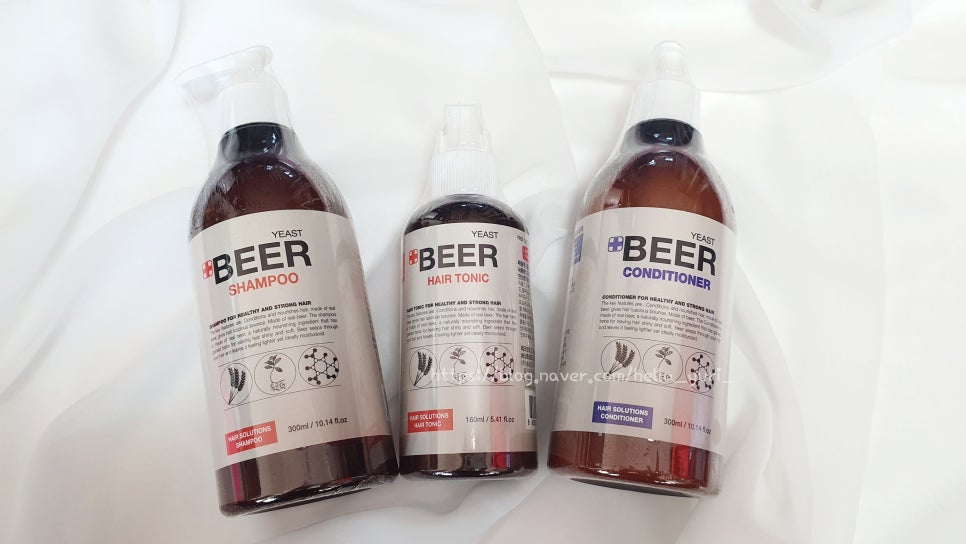 Homrose Premium Beer Yeast Hair Loss Relief 3-Piece Set (Shampoo, Conditioner, Hair Tonic)
