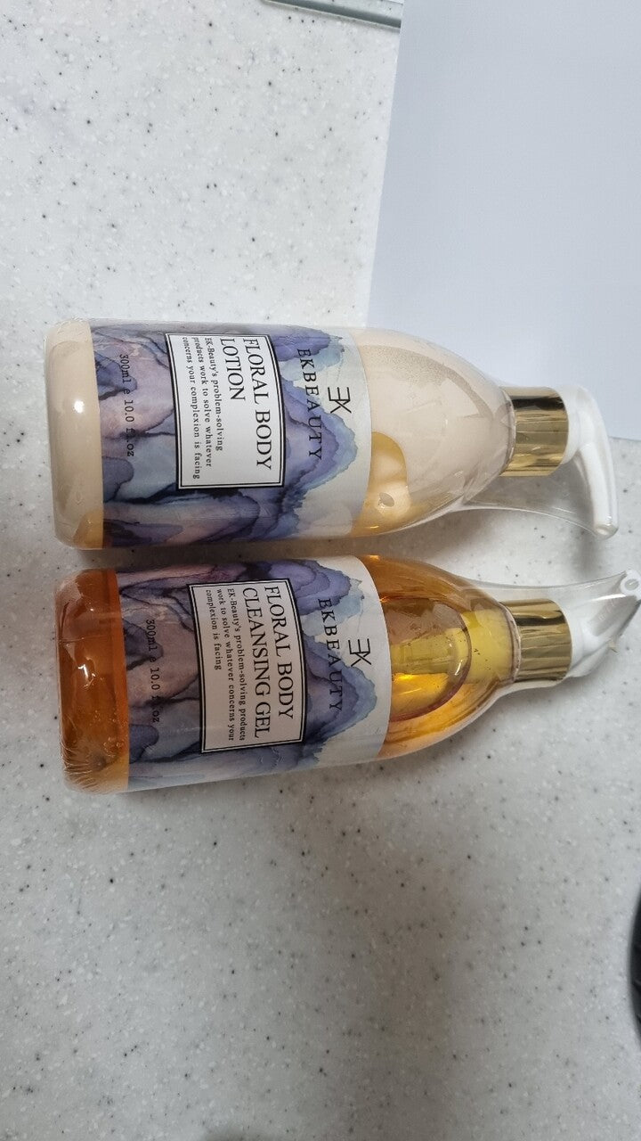 EK Beauty Natural Age-Defying Body Wash & Lotion Duo (300ml + 300ml)
