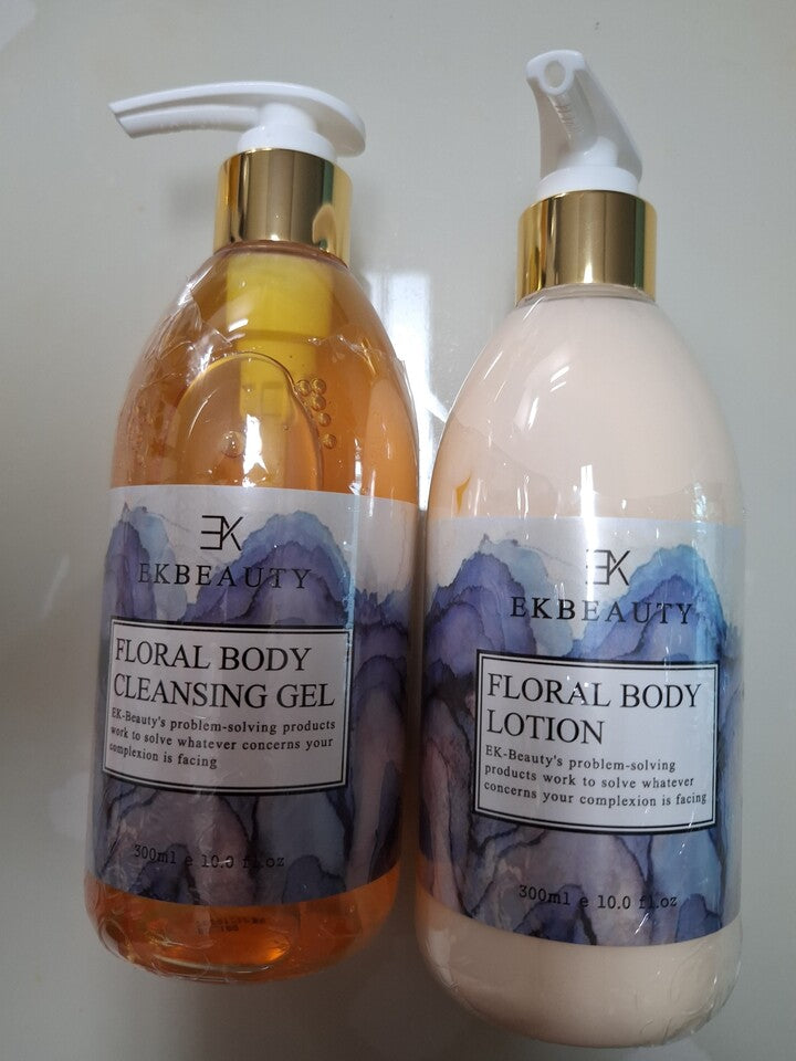 EK Beauty Natural Age-Defying Body Wash & Lotion Duo (300ml + 300ml)