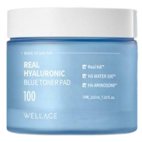 Wellage Real Hyaluronic Blue Toner Pad (70 Pads)