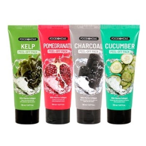 Foodaholic Collagen Peel-Off Pack with Charcoal, Kelp, Pomegranate & Cucumber 150ml