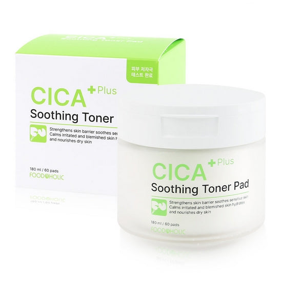 Foodaholic Cica Plus Soothing Toner Pads (60 Sheets)