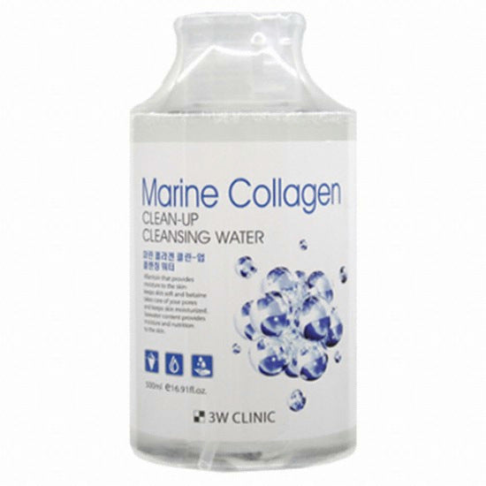 3W Clinic Marine Collagen Clean Up Cleansing Water 500ml