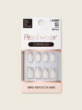 Too Cool For School 26Y Real Wear Coffin Nail Tips - Nude Magnet #4 (24 Count)