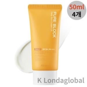 어퓨 블록 내추럴 데일리 선크림 EX 50ml (4개)